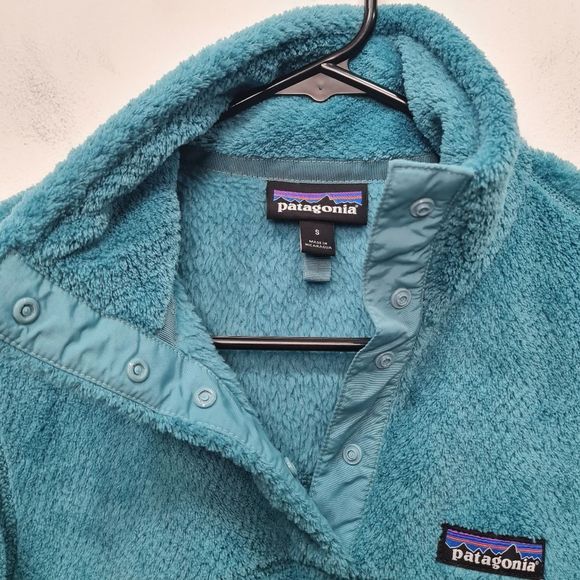 Patagonia Re-tool Snap-T Fleece Pullover Teal Green Women's Size S - Picture 5 of 16